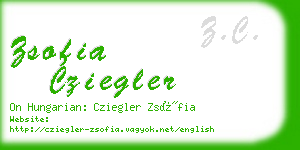 zsofia cziegler business card